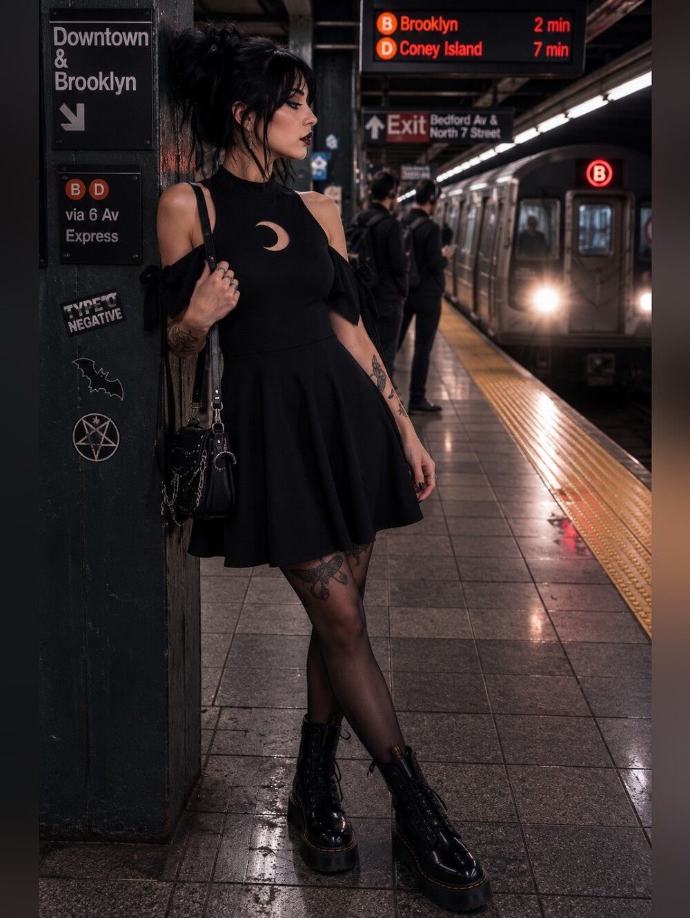Forbidden Alchemy Moon Cutout Dress - Picture 6 of 12